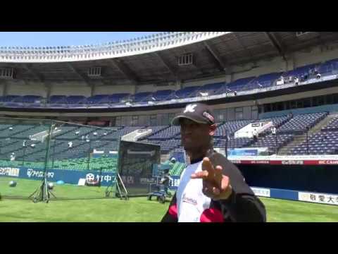 サントスがZOZOマリンでバッティング練習!走り打ちも披露!!【広報カメラ】