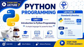 Full BP101T | Basic of Python Programming for Pharmaceutical sciences | Lecture 7 | Chapter 1 Guide