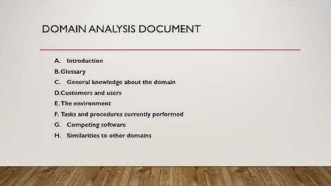 Chapter 4 - Requirement Analysis | Domain Analysis | Object-Oriented Software Engineering
