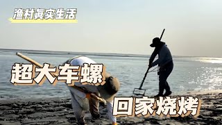 超大车螺，回家烧烤，蒜蓉味的！#赶海 #我的乡村生活 #生活 #趕海
