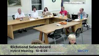 Richmond Selectboard 10-6-2025