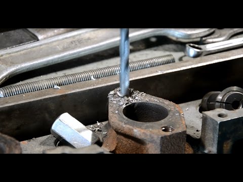 Removing broken exhaust studs - YouTube