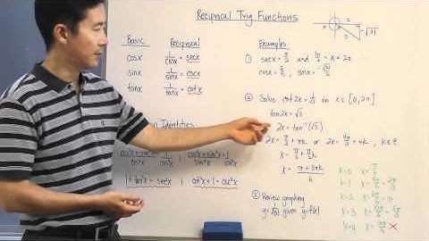 Reciprocal Trig Functions