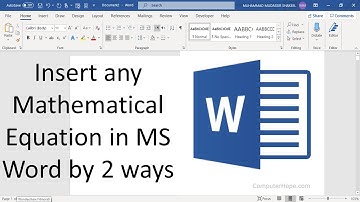 Two Simplest ways to insert Equation in MS Word || Built-in & Ink Equation in Word || TODAY