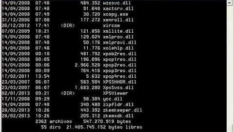 Comandos CMD Listar archivos directorios y subdirectorios