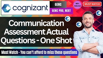 🔥Cognizant Communication Assessment Questions | Actual Live Questions  | Cognizant Hiring Drive