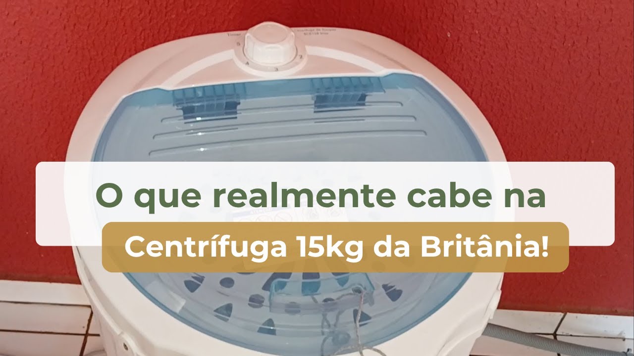 A centrífuga Britânia 15kg cabe edredom, toalhas e jeans?
