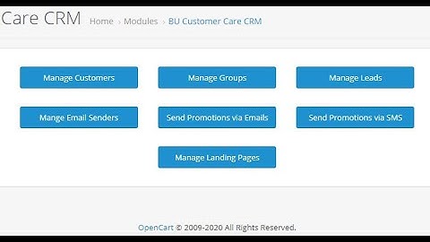 How to use BU Opencart CRM