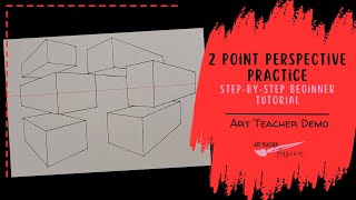 How to Draw in 2-Point Perspective, Easy Practice for Beginners, Drawing, Art Lesson