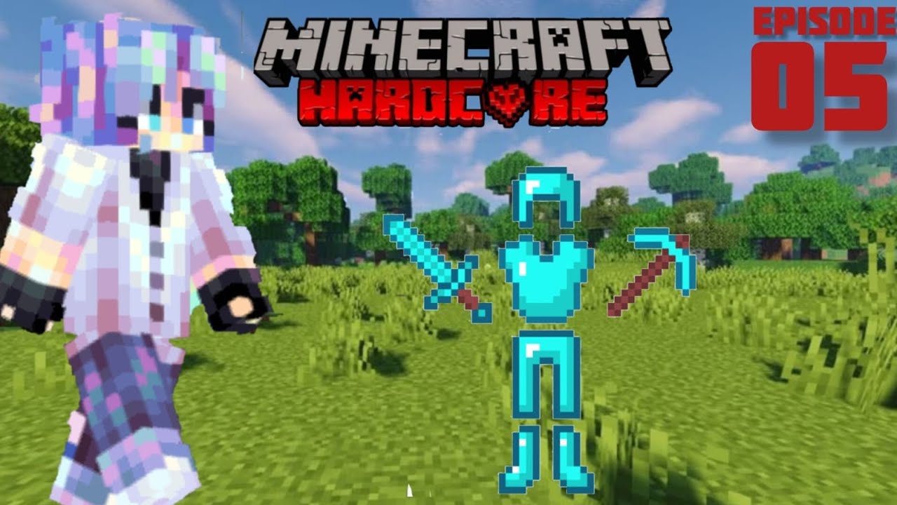 EP05: FULL DIAMOND ARMOR AND TOOLS!? / MINECRAFT HARDCORE - YouTube