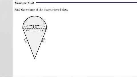 MyOpenMath - Volume of IceCream Cone Shape