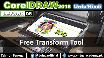 Corel Draw 2018 | Uses of free Transform tool with the help of property bar| 05
