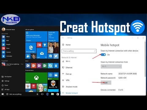 Turn on Windows 10 Wi-Fi Hotspot in laptop/Computer-(Without any Sostwere)