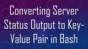 Converting Server Status Output to Key-Value Pair in Bash