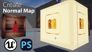 Create Normal Maps in Photoshop, Material in UE4