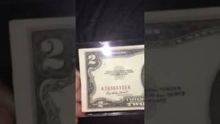 1953 RED SEAL TWO DOLLAR BILL