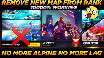How To Remove And Delete Alpine Map In Free Fire || Alpine Map kaise delete kare