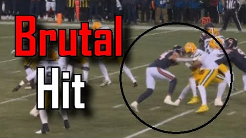 Jordan Love Injured on this Illegal Hit | Green Bay Packers Vs Chicago Bears