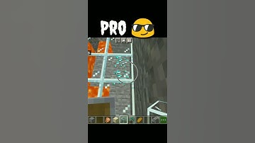 Noob vs Pro vs Hacker to cross lava pool in cave...... #shorts