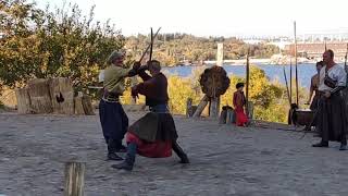 Запорізька січ. Бій козаків. Хортиця