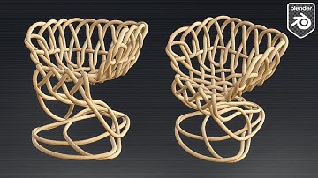 Blender Tutorial - How to Model a Wicker Armchair 2