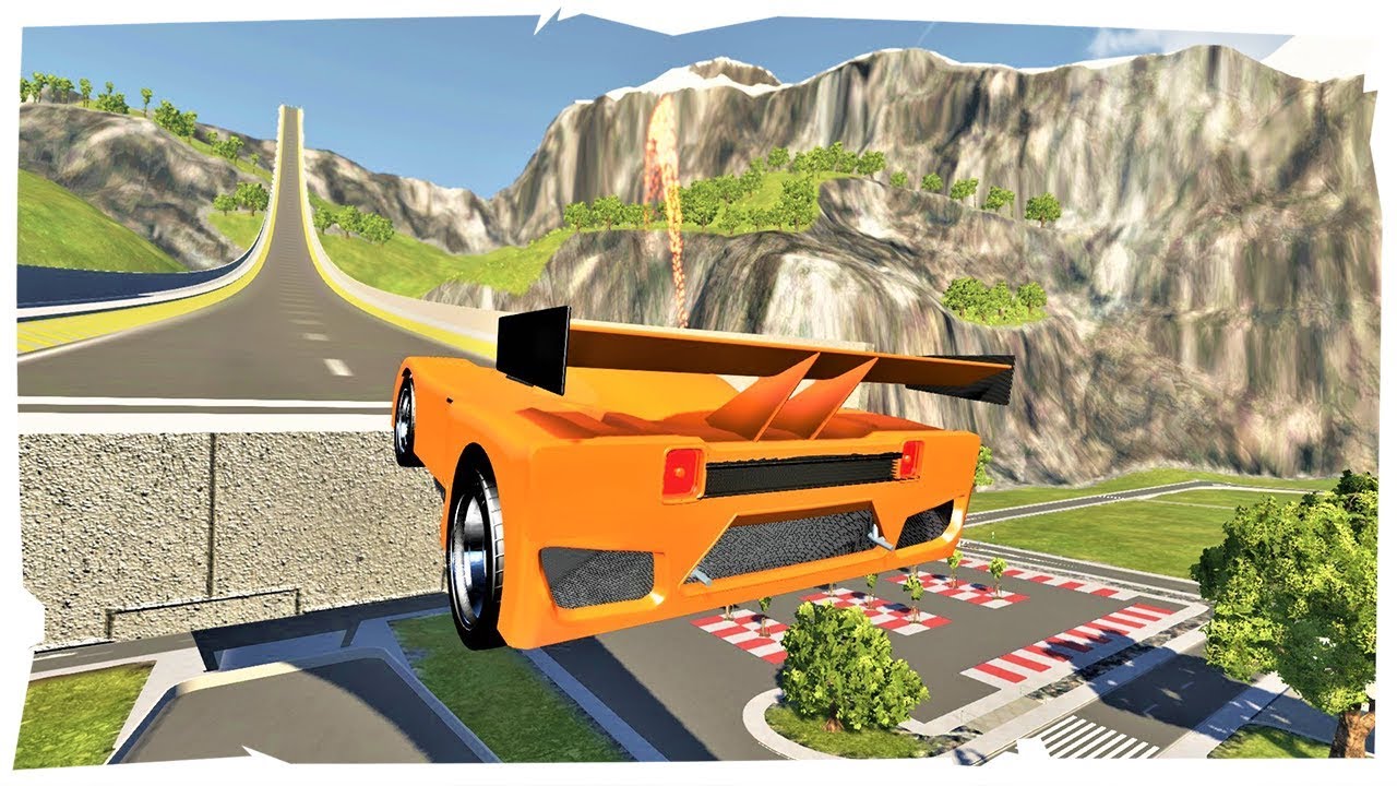 Карта с трамплином для beamng drive