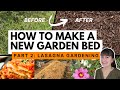 How to turn a lawn into garden bed using waste  how to lasagna garden lawn removal part 2