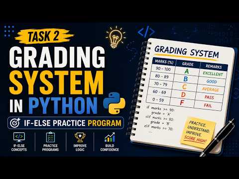 Task 2 | Grading System in Python 🐍 | If-Else Practice Program | Skillify Python Project