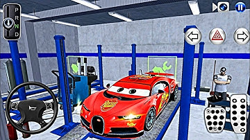 New Lightning McQueen Car in Auto Repair Shop - 3D Driving Class - Gameplay Android ios - 2025