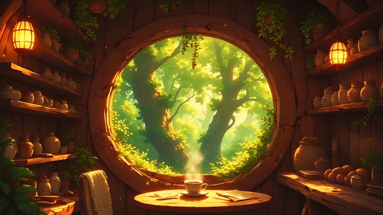 ✦ POV: You're Inside a Treehouse Café Hidden in the Forest ✦