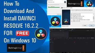 ✅ How To Download And Install DAVINCI RESOLVE 16.2.2 FOR FREE On Windows 10 (2020)
