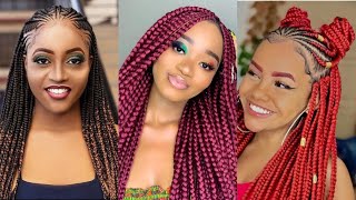 Cute And Simple Braiding Hairstyles 🥰🦋🔥For Black Ladies / Viral Cornrows on TikTok