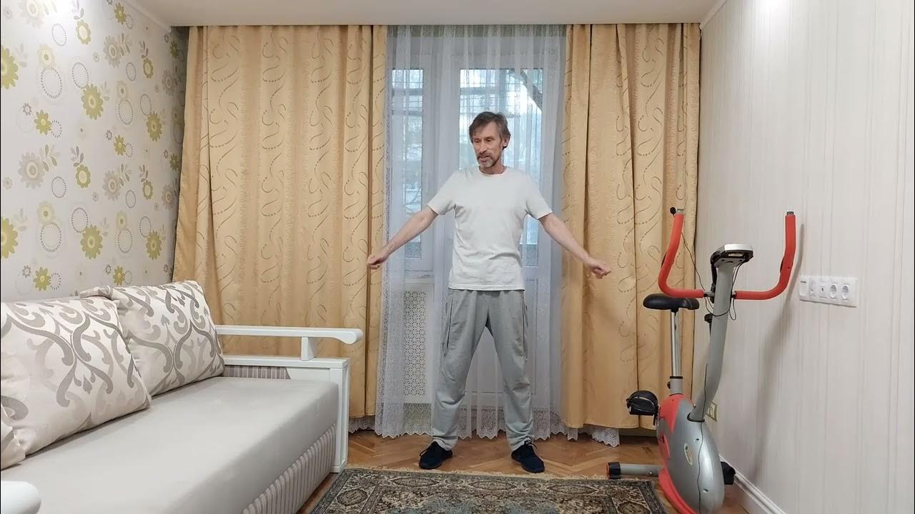 Утренняя зарядка. Упражнение для укрепления мышц бедра и коленного ...