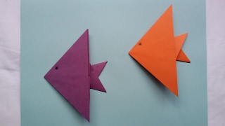 Origami Fish DIY Paper Crafts Tutorial - Pez de Papel. Manualidades de Papiroflexia, Peces 