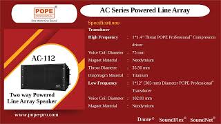 Ac Series Powered Line Array Ac 112 Line Array Pope Professional Acoustics Ltd
