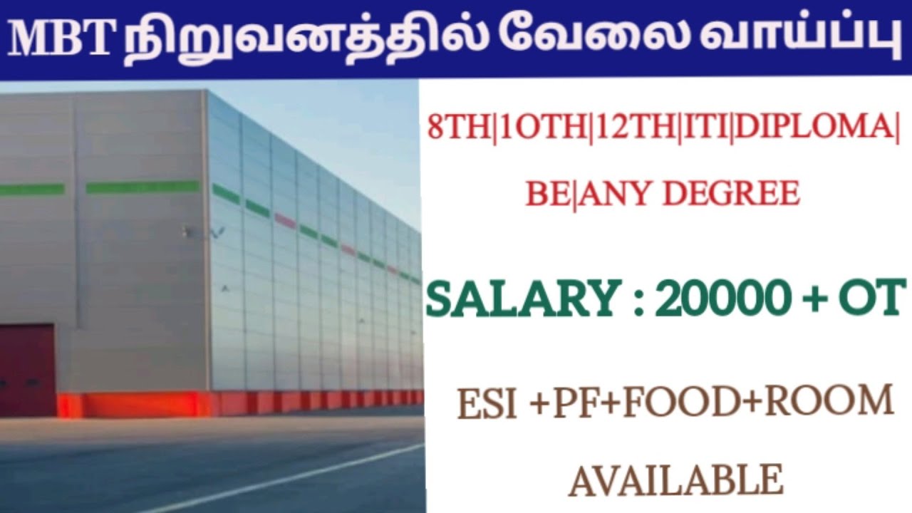 Jobs in Manufacturing companytoday job opening in chennaijobs vacancy