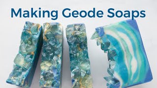 Making A Geode Soap With Hand Cut Crystal Embeds