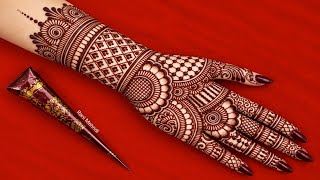 Most Easy And Beautiful Mehndi Design | Jitiya Special Mehandi Design Simple |Easy stylish back hand screenshot 3