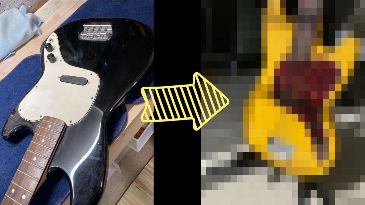Restoration of used Squier musicmaster bass - YouTube