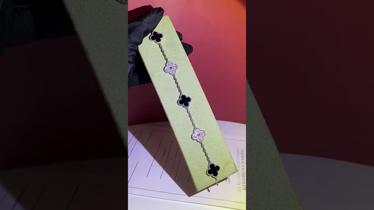 Custom VCA Vintage Alhambra Bracelet, 5 Motifs 