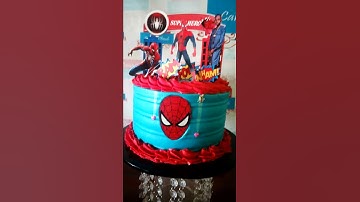 Simple Buttercream Spider Man cake topper design
