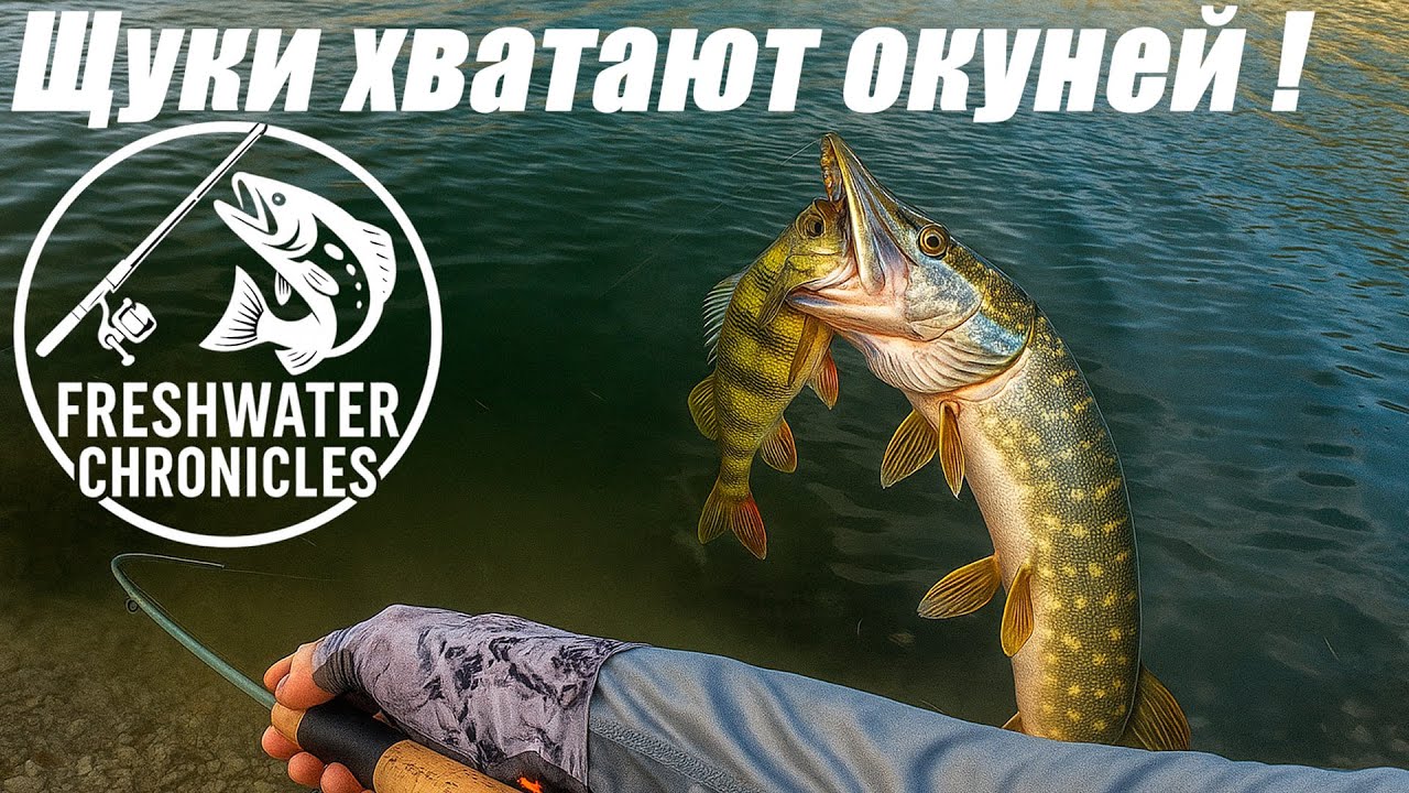 ЩУКИ ХВАТАЮТ ОКУНЕЙ! Рыбалка на спиннинг на горном озере - ультралайт и мормышинг в деле!