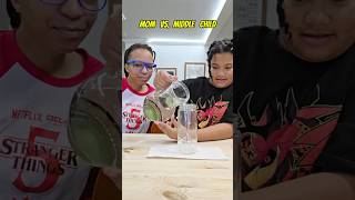 Mom vs Middle Child Water Challenge #familyfun #challenge #shorts
