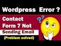 Wordpress Contact Form 7 Error | There was an error trying to send your message | 100% Working 2019