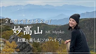 【百名山・妙高山】2日連続で紅葉の百名山に登る、ソロハイク。思ったよりつらかった…