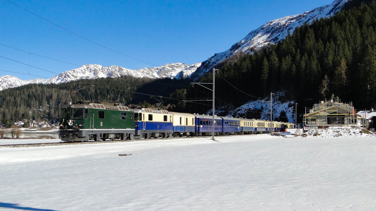 🇨🇭 Ge 4/4 II et train spécial sur les Chemins de fer Rhétiques