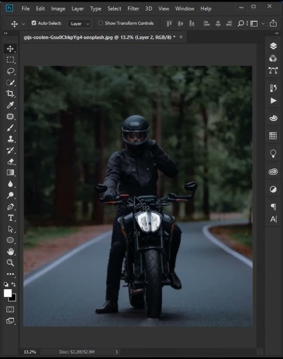 Bike Light Effect in Photoshop #shorts #photoshoptutorial