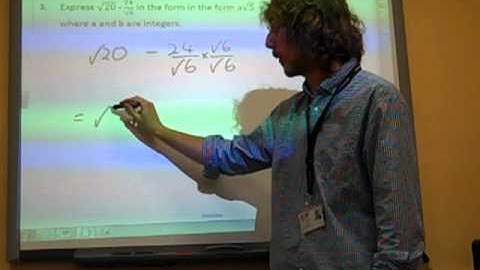 AS Maths Homework Indices and Surds