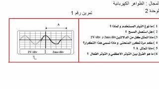 التوتر والتيار التناوب تمرين رقم 1