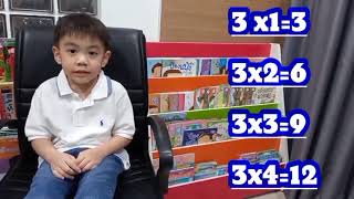 ท่องสูตรคูณแม่1-5 เป็นภาษาอังกฤษ (multiplication table 1-5)